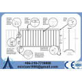 Hot dipped galvanized steel decorative safety control pedestrian barriers